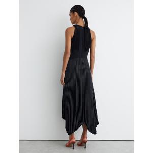 REISS Rachel Pleated Sleeveless Midi Dress